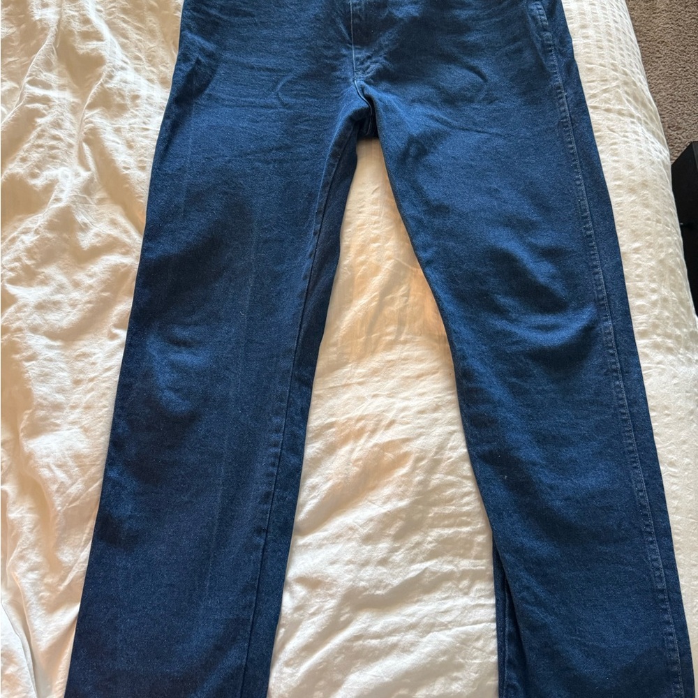 Wrangler Blue Denim Jeans with Contrast Stitching